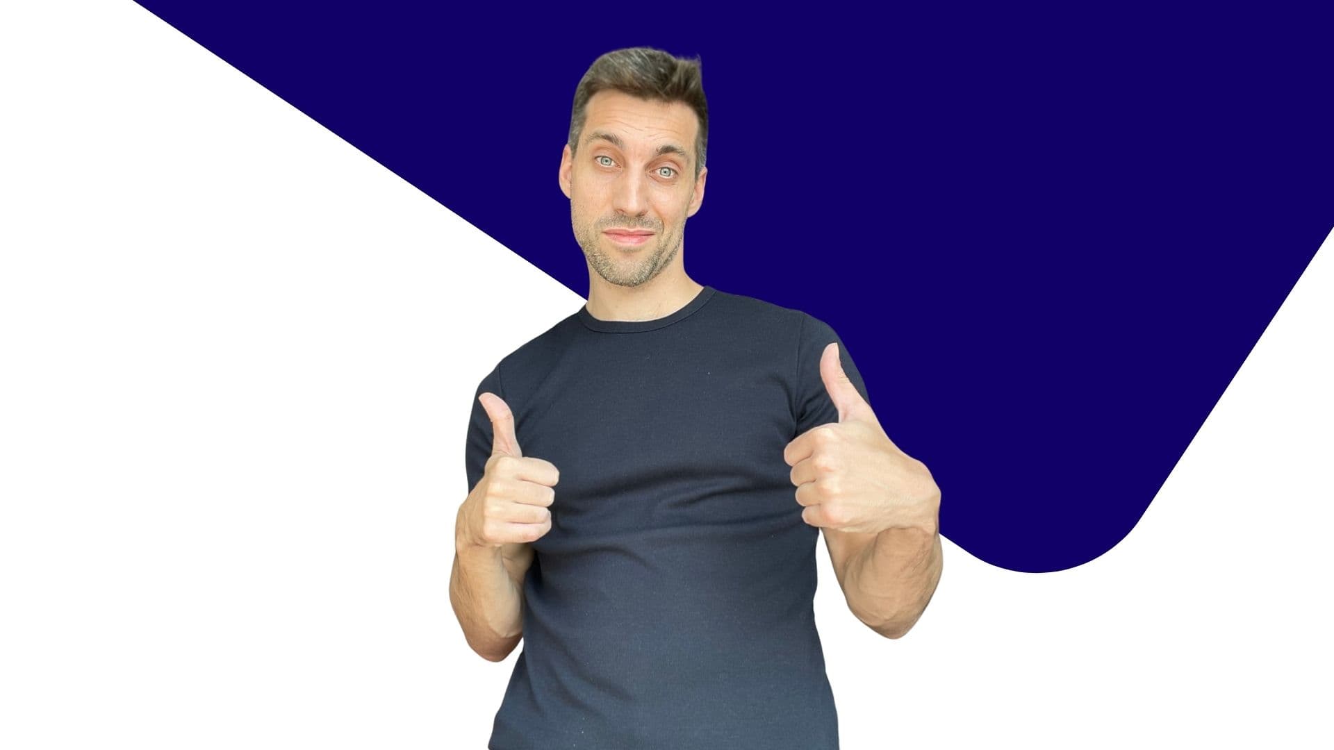 People management training module illustration with instructor giving thumbs up